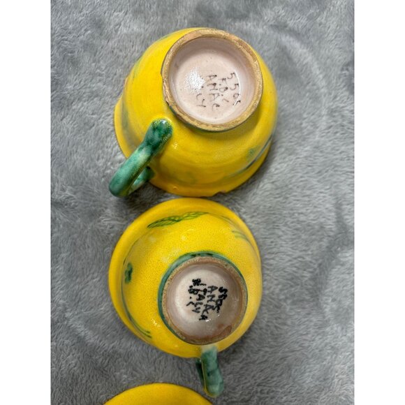F.B.C. Anaca Italy Ceramic Tea Cup & Saucer Set Artisan 5505 Folkart signed - Picture 15 of 16